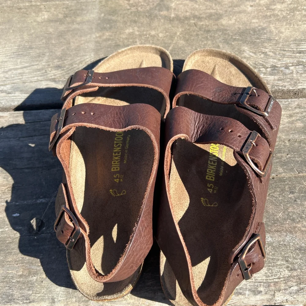 Birkenstock Milano Sandal Cortina Brown Size 45 Medium / Men's 12